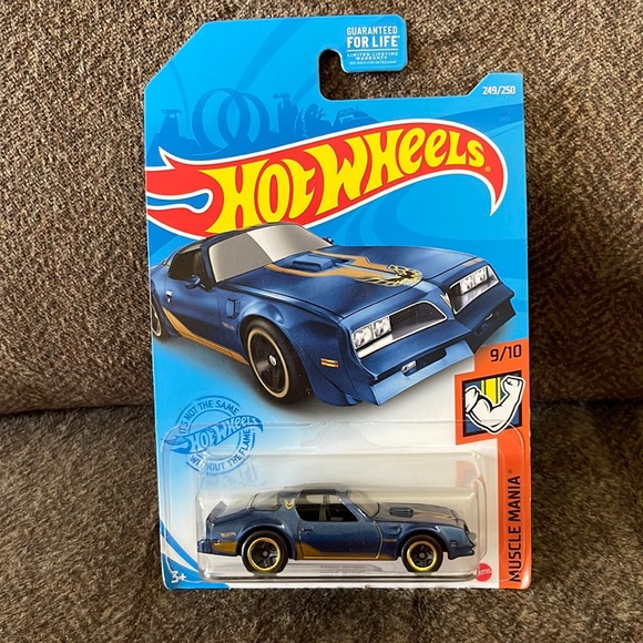 Hot Wheels Toys Hotwheels Blue With Gold Pontiac Trans Am Firebird